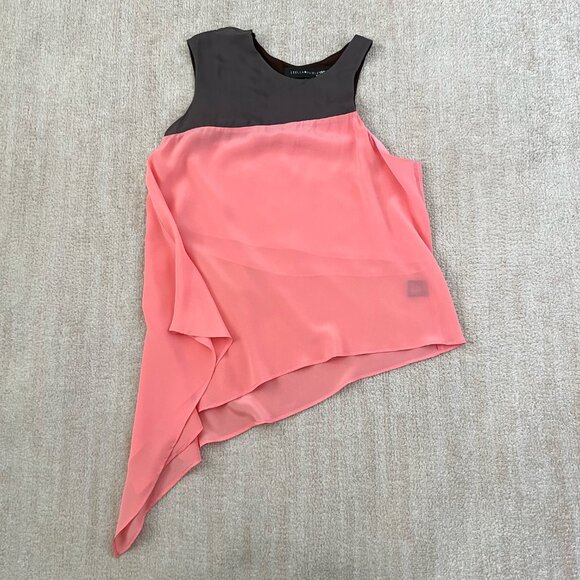 Stella & Jamie Asymmetrical Silk Sleeveless Blouse Top S - Picture 1 of 9